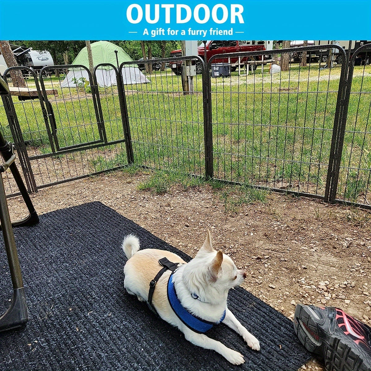 Heavy Duty Metal Dog Playpen – Portable Foldable Exercise Pen Fence for Small, Medium, and Large Dogs, 8 or 16 Panels, No Assembly Required, Perfect for Indoor, Outdoor, Yard, and RV Camping