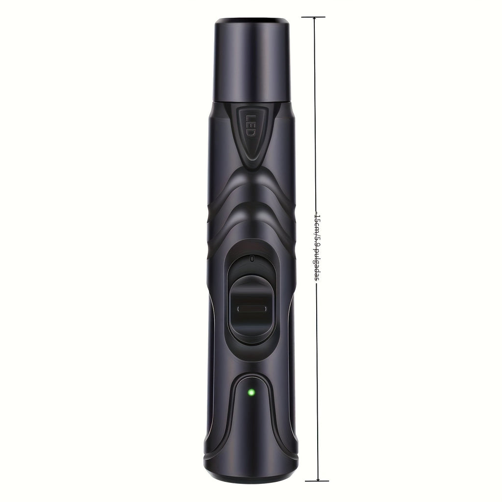 Rechargeable Dog Nail Grinder with LED Light - Quiet Painless Electric Nail Trimmer for Large, Medium, and Small Dogs, 2-Speed Settings, Portable USB Grooming Tool for Home & Travel Pet Nail Care