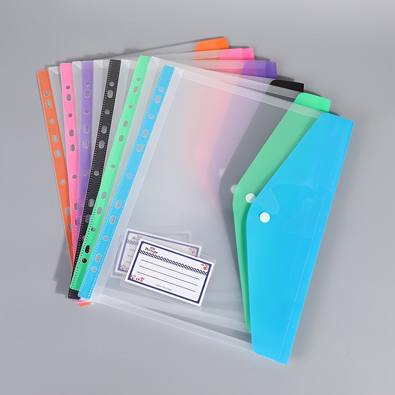 6-Pack A4 Expanding Accordion Folder with Button Closure – Heavy-Duty PP Plastic File Organizer in Bright Colors for School, Office & Home Document Storage