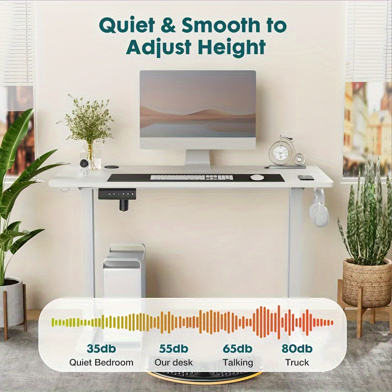 Electric Standing Desk, Height Adjustable 40 48 55 63 Inch – Sit-Stand Desk with Memory Controller & Anti-Collision, Ergonomic Home Office Gaming Workstation, Multiple Colors & Sizes