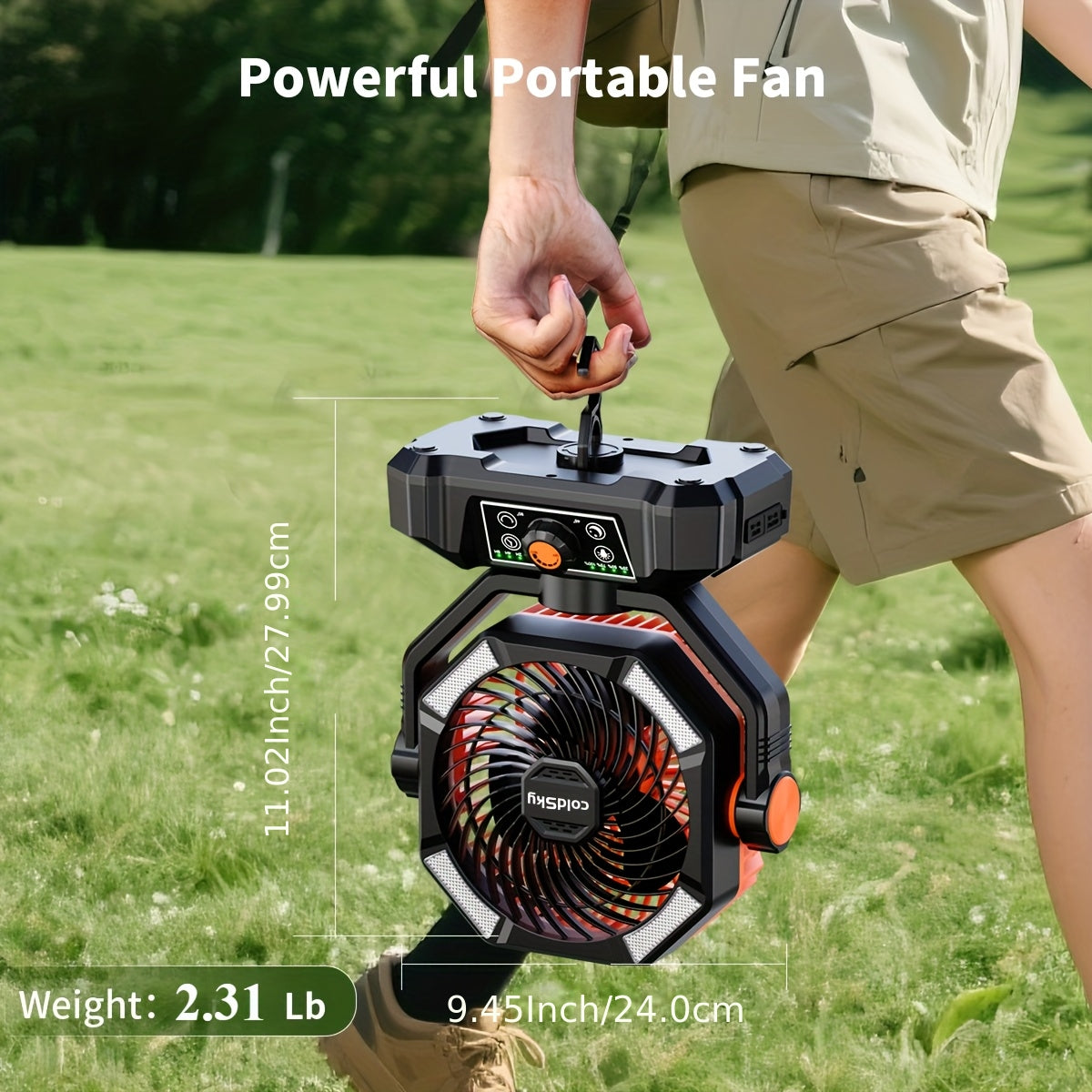 Camping Fan with 20000mAh Battery, 8-Speed Settings, Enhanced Motor, and USB Rechargeability - Portable Tent Fan for Camping, Hiking, Outdoor Adventures, and Emergency Use