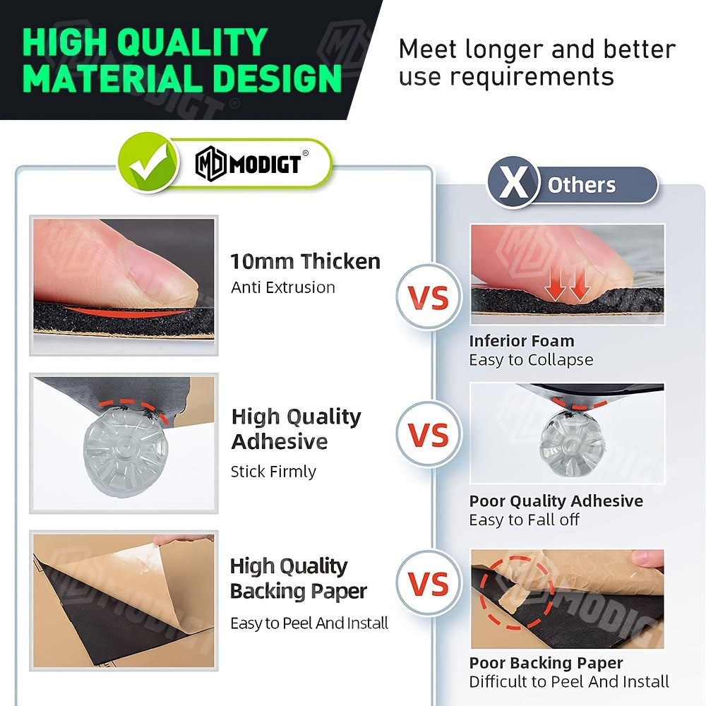 Car Sound Deadener & Heat Shield Mat 22/26 Sqft – Self-Adhesive Aluminum Foil Noise Reduction Insulation, Easy to Cut & Install for Floor, Door, and Trunk, Free Installation Tools Included