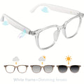 Photochromic Smart Glasses with Bluetooth Audio – Auto-Tinting Lenses, Anti-Blue Light, Wireless Music & Calls, Unisex Sports & Driving Eyewear, Perfect Holiday Gift