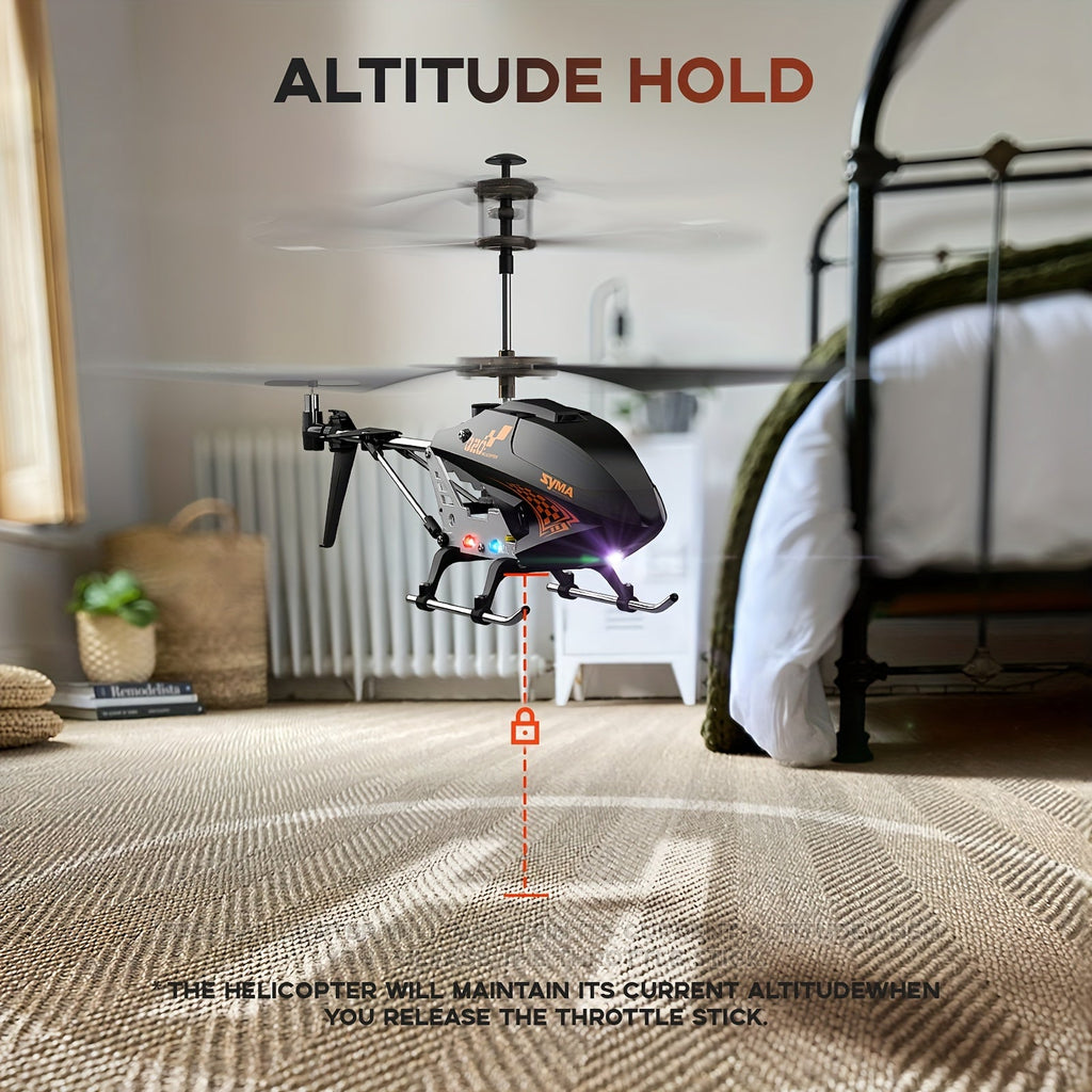 SYMA Q20 RC Helicopter with Altitude Hold One-Key Takeoff & Landing 3.5 Channel Gyro Stabilizer Alloy Body Indoor for Beginners Kids Age 8-12 – Boys & Girls Gift