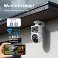 4K Dual Lens WiFi Security Camera Indoor 2.4GHz/5GHz Dual-Band, Color Night Vision, Motion Detection, Tamper Alert, Two-Way Audio – Wireless Home Security Camera Wall Mount