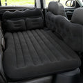 SUV Sedan Car Inflatable Bed, Soft Flocked Back Seat Air Mattress, Foldable & Portable Sleeping Mat for Camping, Road Trips, and Picnics – Includes Air Pump & Storage Bag, Black Grey Beige Pink