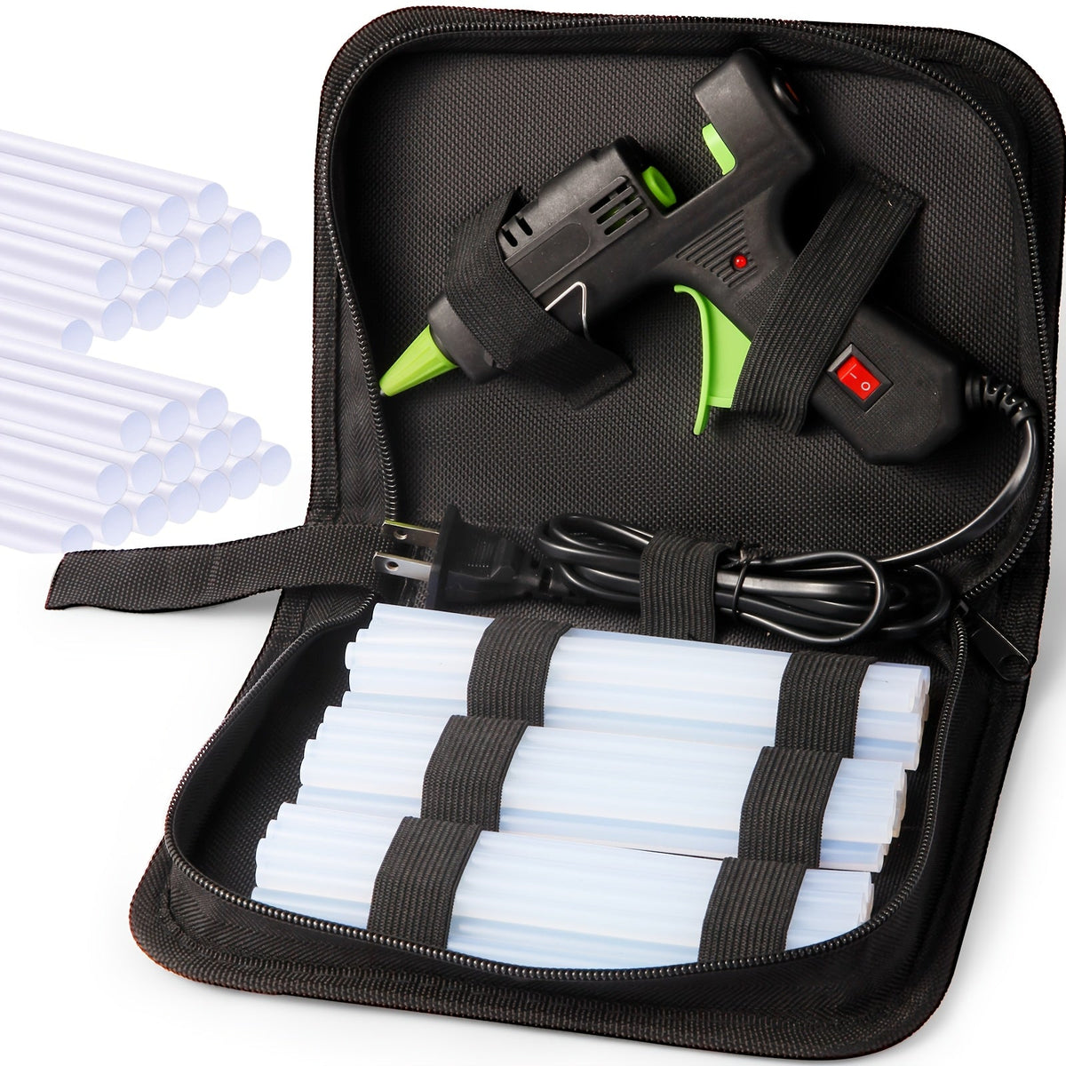 30W Hot Melt Glue Gun Kit with 30 Glue Sticks 7x150mm – Fast Heating Electric Glue Gun for School Arts, Crafts, DIY Projects, and Quick Home Repairs – Multiple Color Options