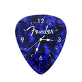 Fender Guitar Pick Shaped Wall Clock - Music Room, Studio & Home Decor - Blue