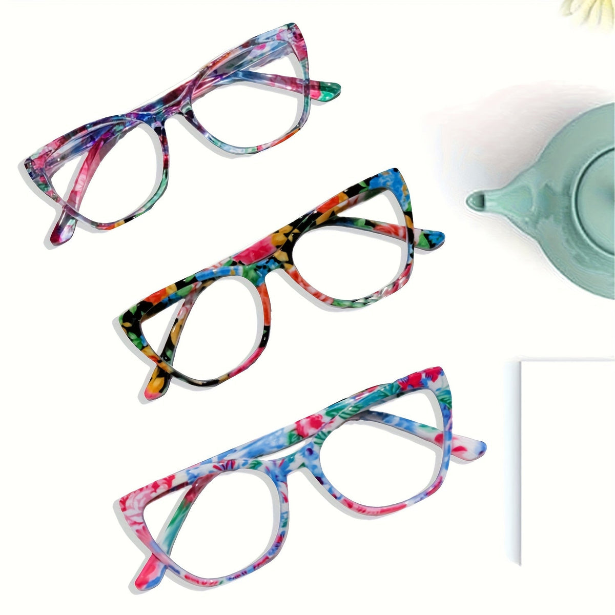6-Pack Anti-Blue Light Reading Glasses for Men & Women – Spring Hinge, Non-Prescription Magnifying Lenses, Strengths +0.0 to +4.0, Stylish Computer & Phone Readers, Bulk Value Set