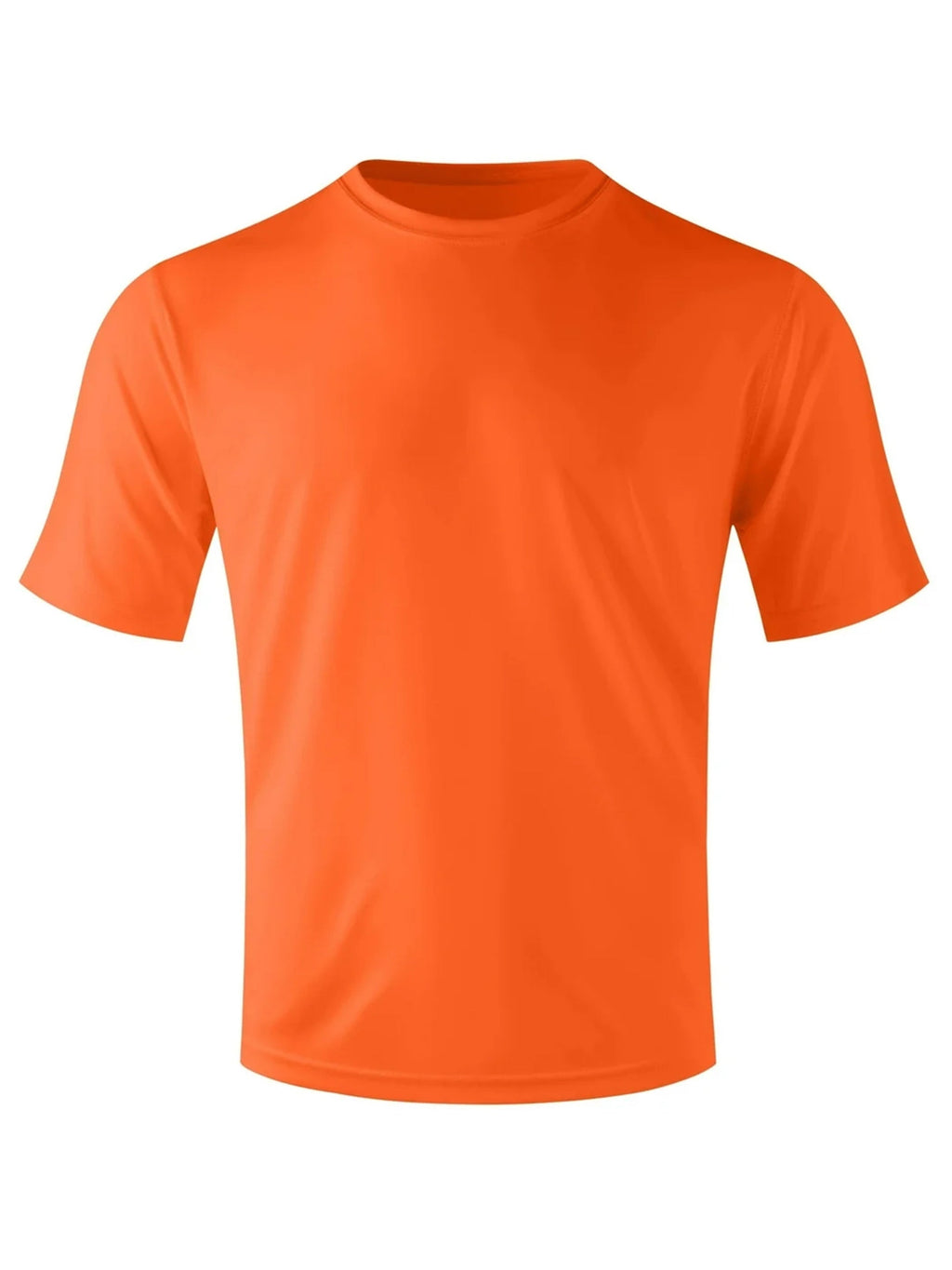 Men's UPF 50+ Quick-Dry T-Shirts 3-Pack – Moisture-Wicking Crew Neck Short Sleeve Athletic Tees Khaki Orange Yellow S-3XL for Swimming, Beach, Outdoor Sports, Fishing, and Hiking