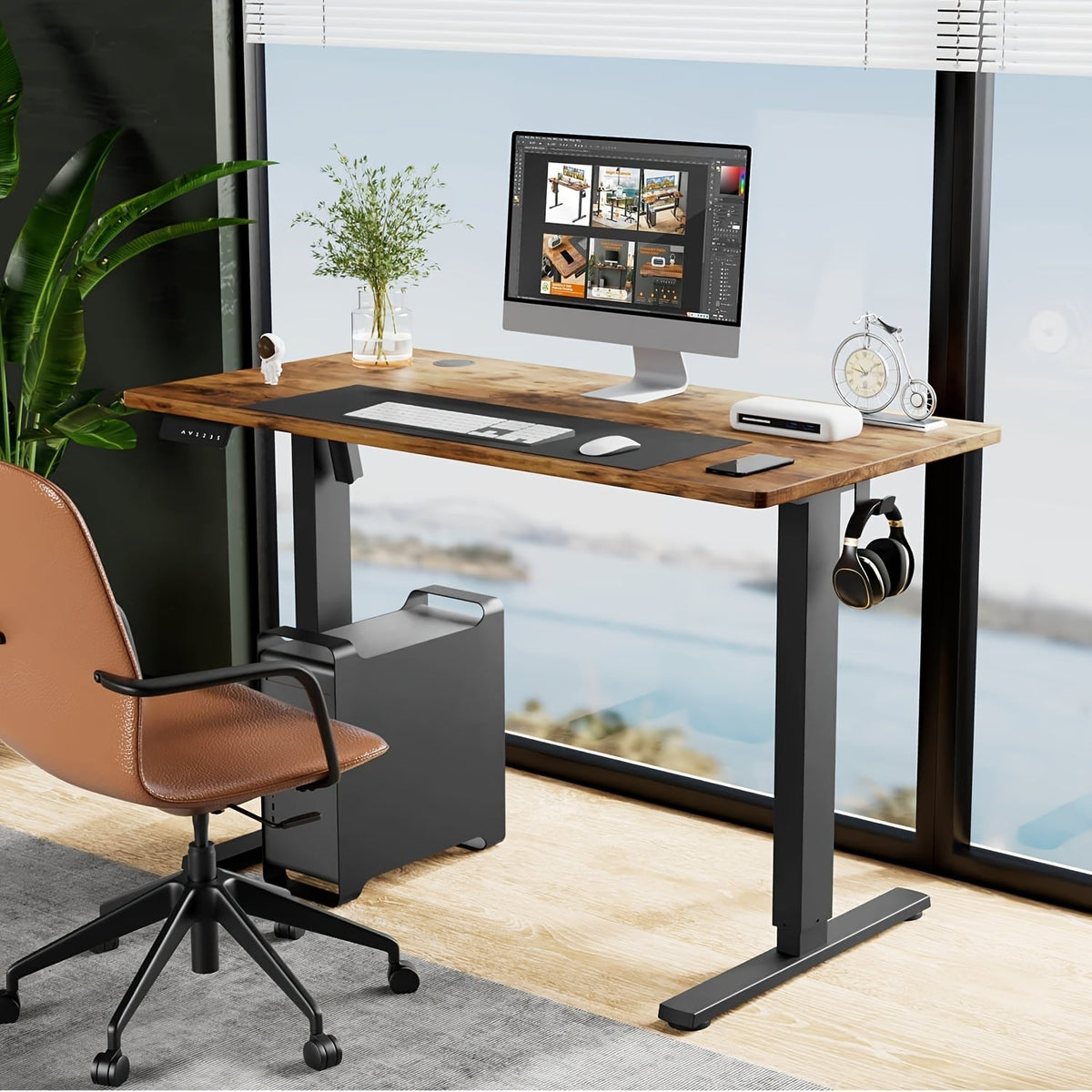 Electric Standing Desk, Height Adjustable 40 48 55 63 Inch – Sit-Stand Desk with Memory Controller & Anti-Collision, Ergonomic Home Office Gaming Workstation, Multiple Colors & Sizes
