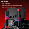 SKYFIRE 5000 Lumen Rechargeable LED Flashlight with Ignition Lens, Adjustable Focus & 4 Modes – Super Bright High-Lumen Tactical Flashlight for Camping, Outdoor, Farm & Emergency Family Use