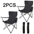 Foldable Camping Chairs 2 Pack – Steel Frame, Oxford Cloth, Cup Holders, Portable Storage Bags for Outdoor BBQ, Courtyard, Beach, Picnic, Holiday Gift