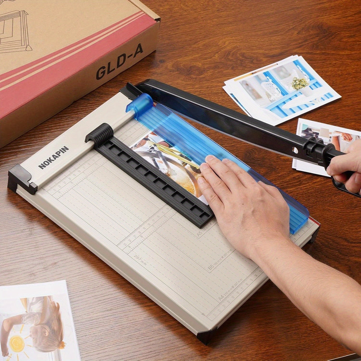 12-Inch Heavy-Duty Guillotine Paper Cutter Trimmer with Safety Guard, Corner Rounder, and Precise Grid for Photos, Cardstock, Scrapbooks, Office Documents, and Craft Cutting