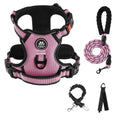No-Pull Dog Harness Set with Retractable Leash, Seatbelt, and Collar – Fully Reflective, Adjustable, Breathable Vest Harness with Handle for Small & Large Dogs (XS–XL)