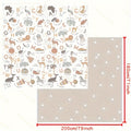 Foldable XPE Baby Play Mat, Extra Large Double-Sided Crawling Mat with Alphabet Numbers & Cartoon Animals, Minimalist Reverse Side, Safe Non-Toxic Material for Learning & Play, 2 Sizes