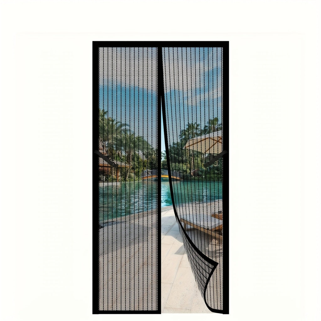 Magnetic Screen Door Hands-Free Auto-Close – Heavy Duty Mesh Curtain with Full-Frame Velcro, Bug & Insect Proof, Pet & Kid Friendly for Front Door, Kitchen, Balcony & Bedroom