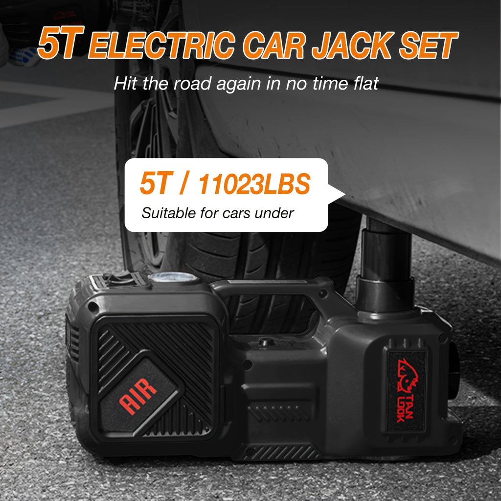 Electric Hydraulic Car Jack Lift with LED Light, Portable Heavy-Duty Power Jack for Tire Replacement & Garage Maintenance – Suitable for SUV, MPV, Car & Truck, Available with or without Electric Wrench