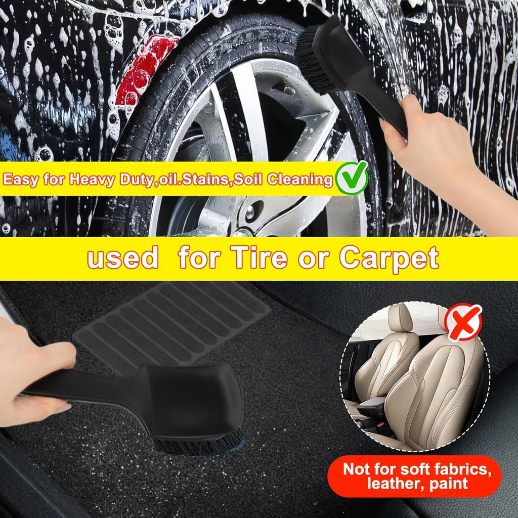 69-Inch Car Wash Brush with Long Handle, 8-Piece Car Wash Kit – Tire Brush, Window Squeegee, Chenille Microfiber Mitt, Detailing Brushes for Car, Truck, SUV, RV – Extendable Car Cleaning Supplies