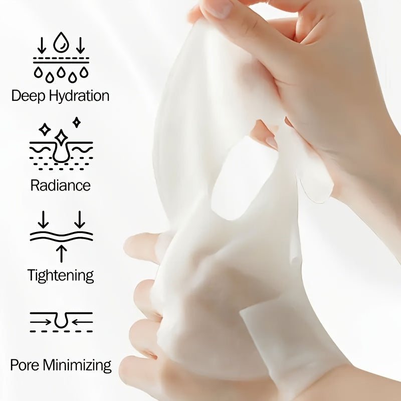 5-Piece Instant Lifting Collagen Face Mask - Moisturizing, Firming & Brightening Sheet Mask for Hydrated, Smooth & Glowing Skin - For Dry & Sensitive Skin