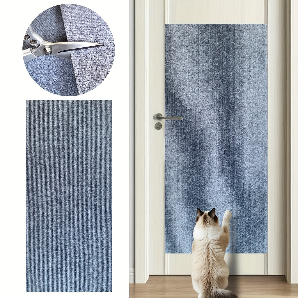 自粘式猫抓垫，适用于墙壁和家具——防抓毛毡及聚酯纤维猫爬架垫，家具保护贴，家居装饰用室内互动猫抓板