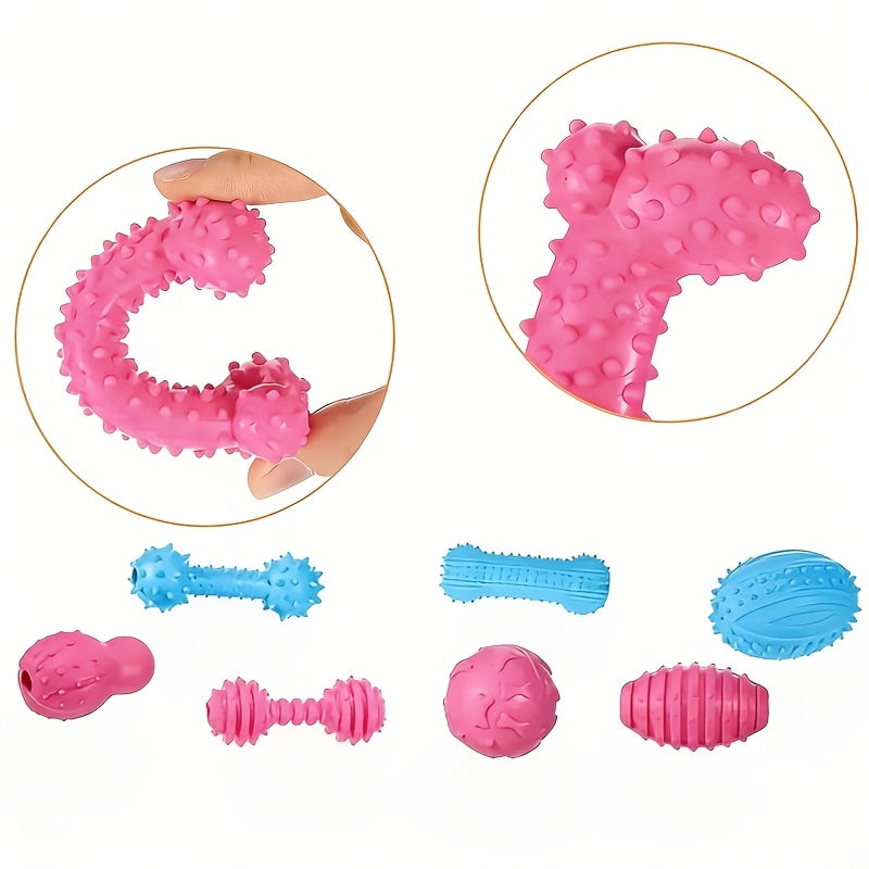 6-Piece Dog Chew Toy Set - Bite-Resistant & Wear-Resistant Pet Toy Kit for Teeth Cleaning & Bonding, Interactive Dog Toys for Puppies & Adult Dogs, Assorted Styles