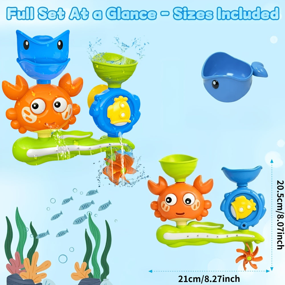 Kids Bath Toys Set, Safety-Designed Vibrant Color Water Play Toys for Toddlers & Children, Fun Bath Time Companions for Boys & Girls, Baby Shower & Holiday Gift
