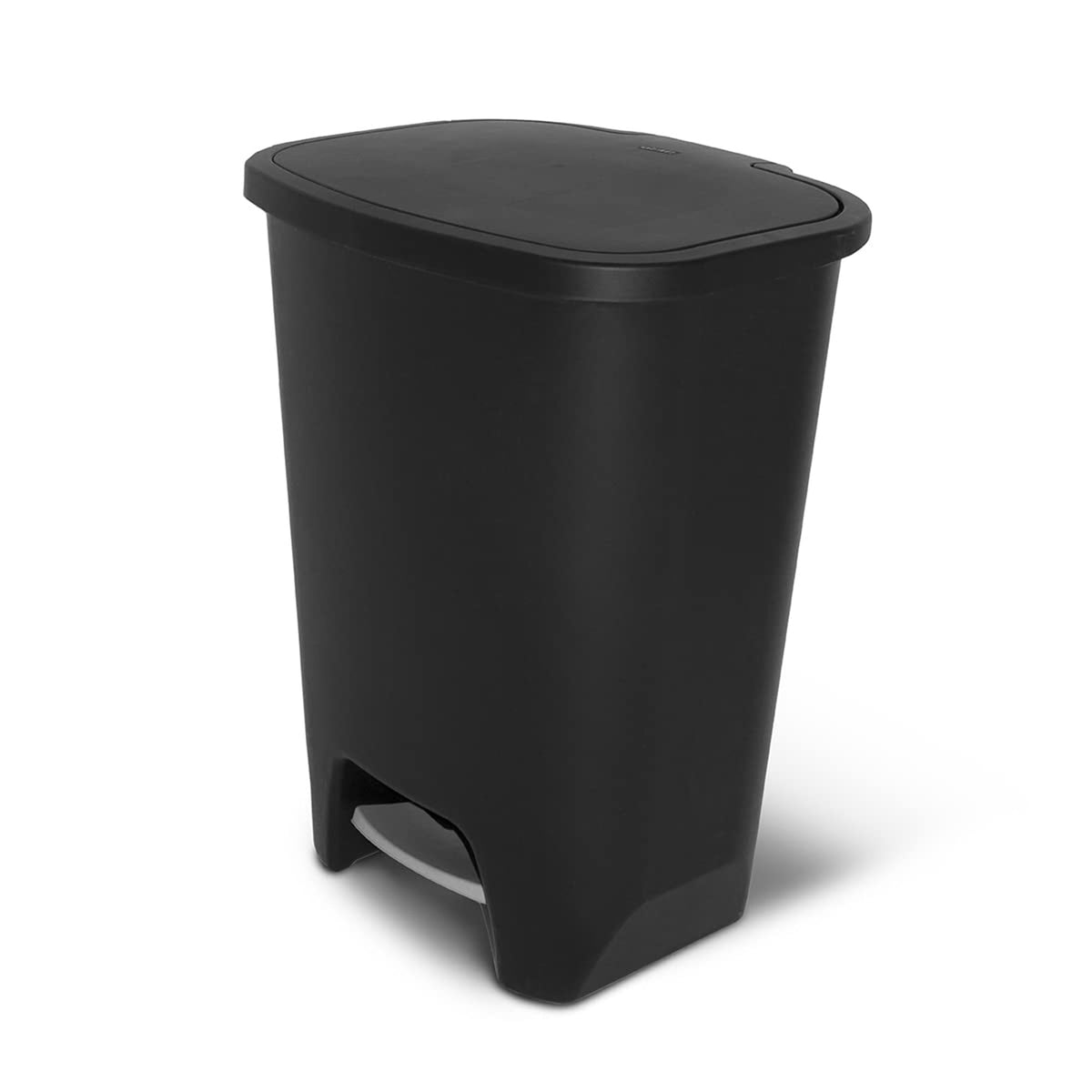 20 Gallon Kitchen Trash Can – Odor Protection Lid Step-On Foot Pedal Bag Rings Slim Profile 20.25"x16"x26.25" for Kitchen Office & Home in Black