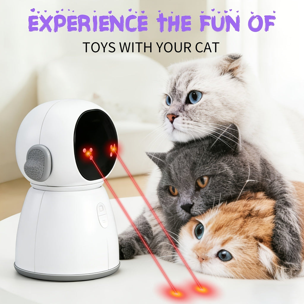 Dual Laser Cat Dog Toy Rechargeable – Auto Motion-Activated Interactive Laser Toy with 3 Speed Modes, 160-Inch Sensor, Adjustable Head for Indoor Cats, Kittens, and Dogs