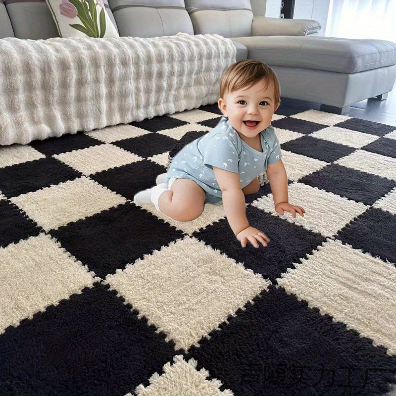 38 Pcs EVA Foam Patchwork Floor Mat Tiles Non-Slip Impact Resistant Interlocking Carpet for Living Room Bedroom Bay Window & Fitness – 8 Colors