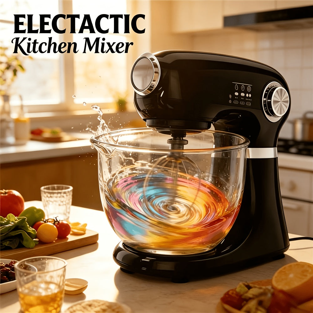 4-in-1 Stand Mixer 350W, 12-Speed with Pulse, 5.5Qt Stainless Steel Bowl, Dough Hook, Whisk & Mixing Paddle, Electric Kitchen Mixer for Cake Bread Dough Baking, Home & Professional Use