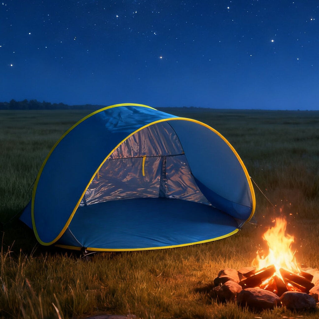 Portable Pop-Up Beach Sun Shade Tent – Quick Setup UV Protection Sun Shelter, Lightweight (Under 50g/m²) for Beach, Hiking, Camping, Family Outdoor Travel, Sun Umbrella Canopy