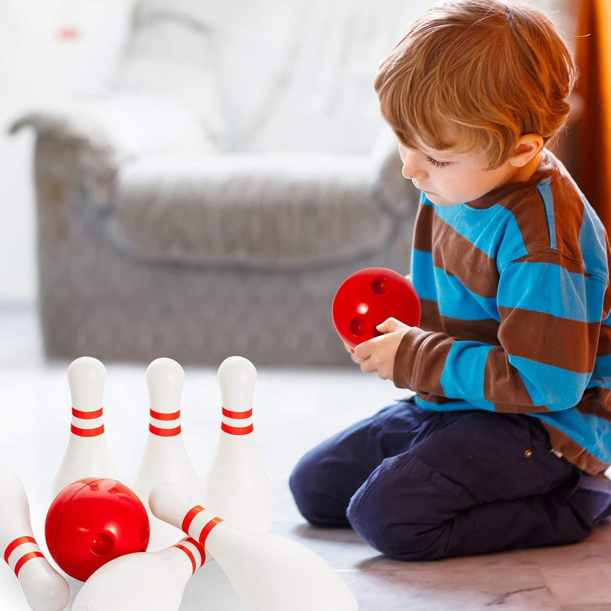 Light Up Kids Bowling Set: 10 Glow Bowling Pins & 2 Balls Indoor/Outdoor Bowling Game for Boys, Girls, and Toddlers – 7.87" Tall Pins, Fun Birthday/Holiday Gift Toy for Ages 3+
