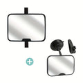 2-Piece Baby Car Mirror Set, 360° Rotatable Shatterproof Rear-Facing Car Seat Mirror & Clip-On Forward-Facing Mirror, Wide Crystal Clear View, Universal Fit, Black Gray & Pink