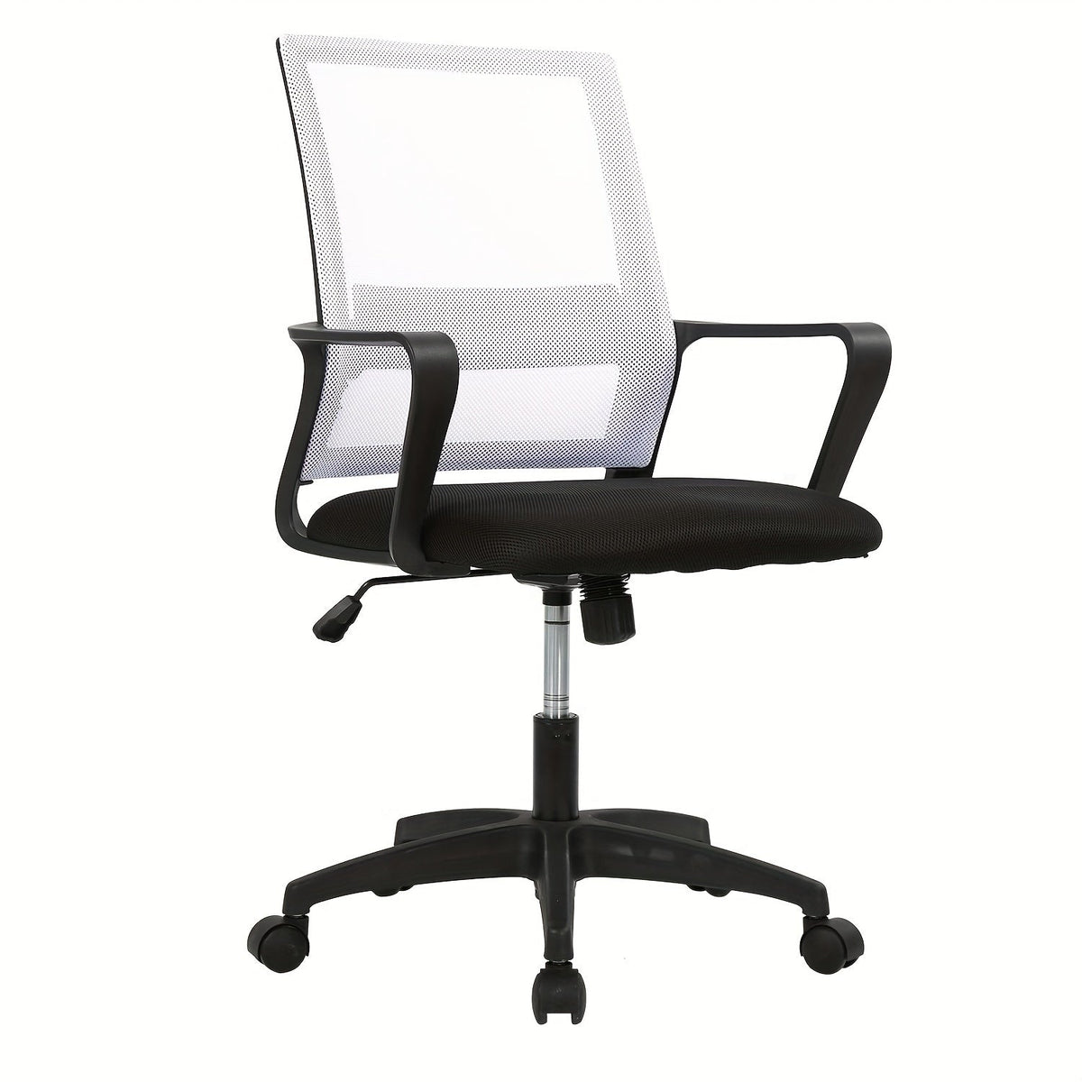 Mid-Back Ergonomic Mesh Office Chair, 360° Swivel, 5-Wheel Base, Lumbar Support Computer Desk Chair for Home Office - 250 LBS Capacity (Available in Black, Grey, Blue, White, Pink)