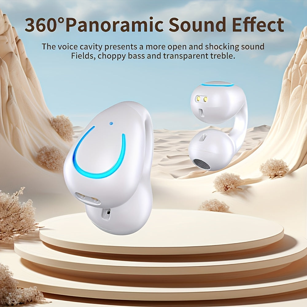 Open-Ear Wireless Earphones Bluetooth 5.4 TWS 360° Ambient Awareness ENC Clear Calls Touch Control All-Day Comfort Sport Fitness Earbuds Secure Fit Truly Open Design