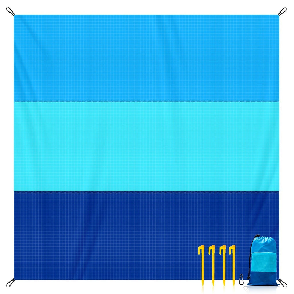 Extra Large Anti-Sand Beach Blanket for 4-7 People 82x78 Inch Waterproof Lightweight Sandproof Picnic Mat for Beach, Camping, Hiking, Travel, and Outdoors