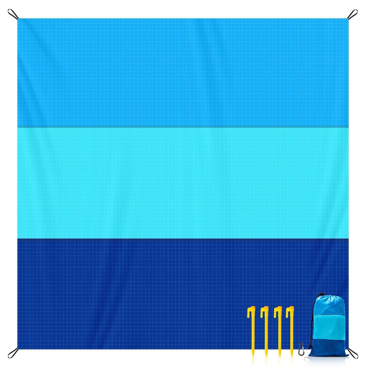 Extra Large Anti-Sand Beach Blanket for 4-7 People 82x78 Inch Waterproof Lightweight Sandproof Picnic Mat for Beach, Camping, Hiking, Travel, and Outdoors