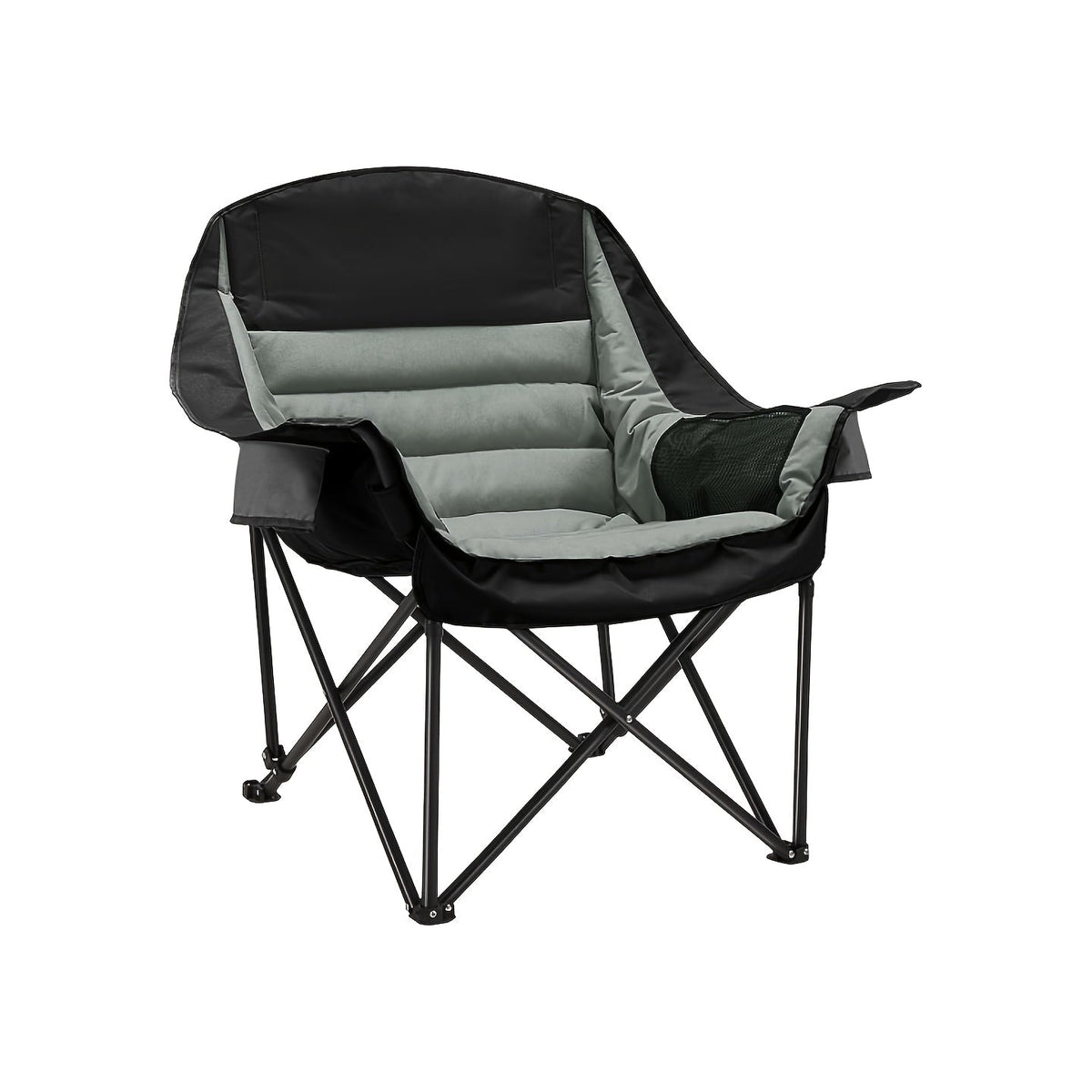 Heavy Duty Folding Camping Chair – 400 LB Capacity Portable Outdoor Chair with Cup Holder & Storage Bag for Camping Fishing Sports & Travel in Blue Green Red & Black