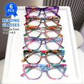 6-Pack Anti-Blue Light Reading Glasses for Men & Women – Spring Hinge, Non-Prescription Magnifying Lenses, Strengths +0.0 to +4.0, Stylish Computer & Phone Readers, Bulk Value Set