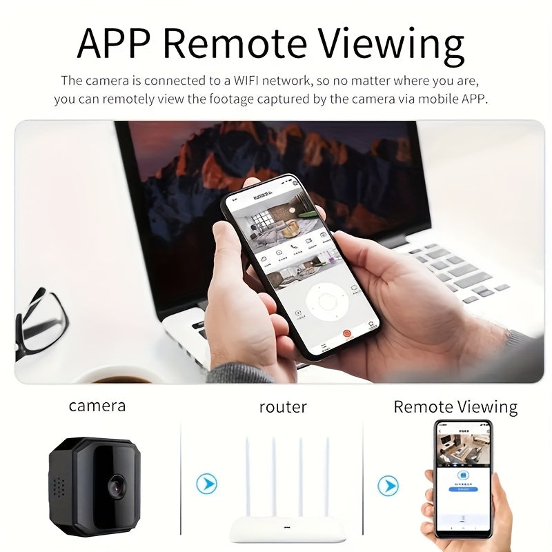 Wireless Security Camera with Built-In AP Hotspot, No Internet Required, Infrared Night Vision, Two-Way Audio, Motion Detection, Real-Time Home/Pet Monitoring, Black/White, 1/2/3/4 Pack