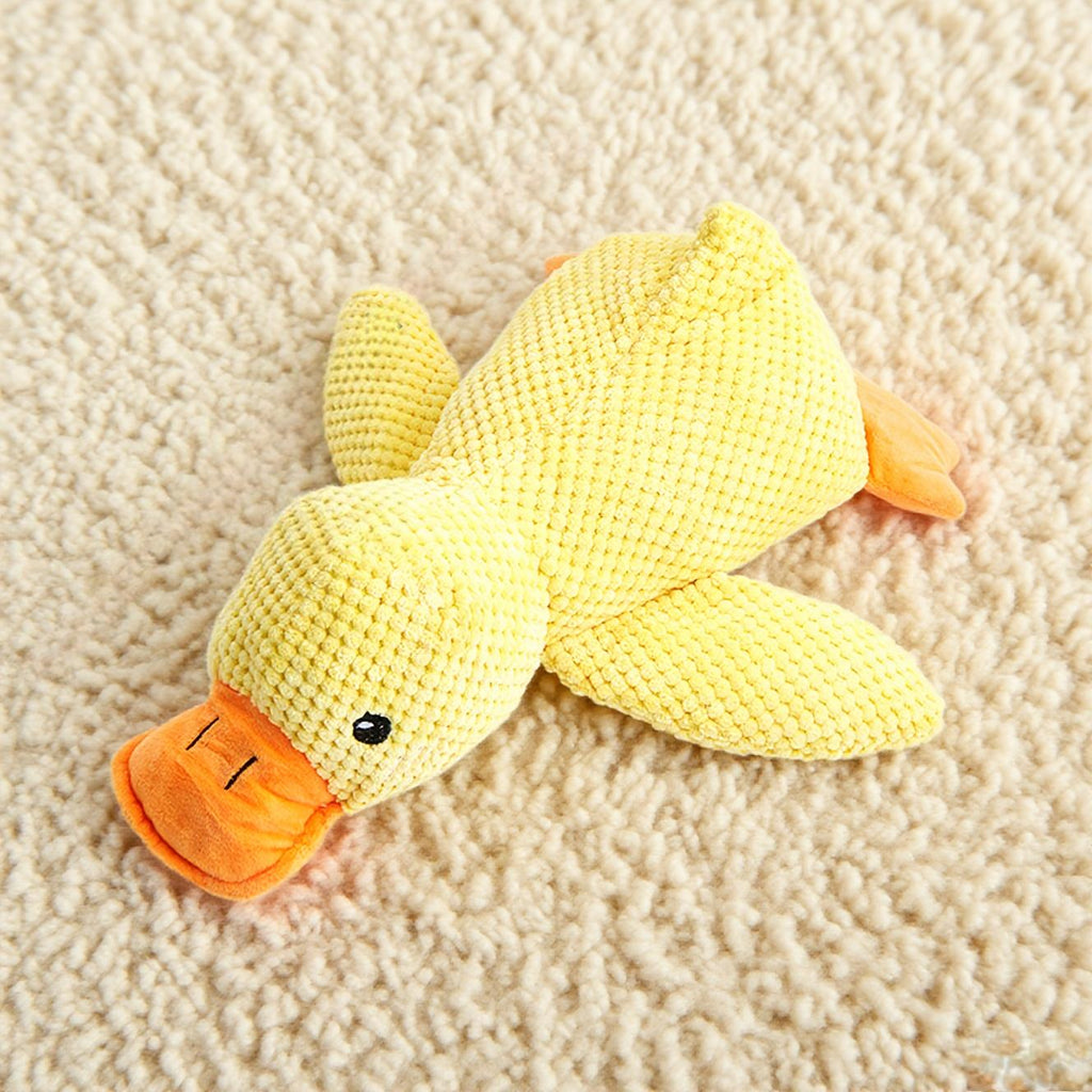 9" Duck Plush Squeaky Dog Toy - Interactive Chewable Stuffed Animal for Dogs & Cats, 3 Colors, Bite-Resistant Squeak Toy for All Breeds, Cute Soft Pet Plush Toy for Play & Comfort