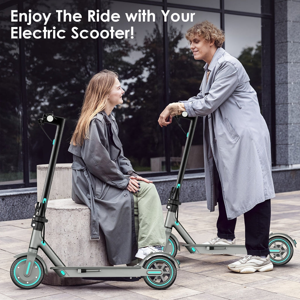Foldable Electric Scooter for Adults, 350W Brushless Motor, Dual Drum Brakes, 8.5-Inch Solid Tires, 3-Speed LCD Display, 265 lbs Max Load, 3-Second Folding Portable Urban Commuter E-Scooter