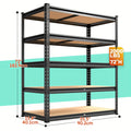 Heavy Duty Metal Shelving Unit, 72-Inch 5-Tier Adjustable Garage Storage Shelf, 3000LBS Capacity Carbon Steel Rack for Garage, Basement, Warehouse, Pantry, Office