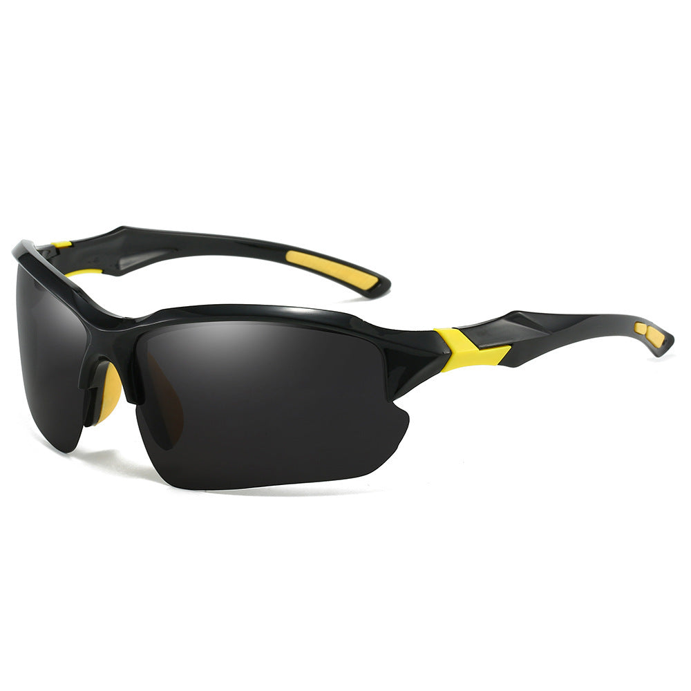 Men's Half-Frame Polarized Sports Sunglasses with UV400 Protection, Lightweight Goggles for Skiing, Driving, Running, Fishing, and Outdoor Activities, 3-Pack or 10-Pack