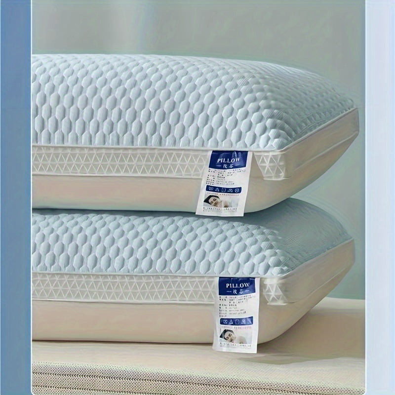 Cooling Bed Pillows Set of 2 | Soft Hotel-Grade Sleep Pillow | Neck Support for Side, Back, and Stomach Sleepers | Cozy Breathable Pillow for Home, Bedroom, and Dorm | Blue, Pink, Gray, Indigo
