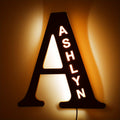 Personalized LED Letter Night Light – Custom Wooden Name-Engraved Wall Lamp Gift for Couples Friends Family Girlfriend & Boyfriend (A–Z Available)