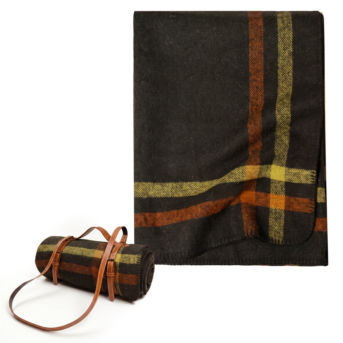 100% Wool Blanket Warm Thick Washable for Camping Outdoors Sporting Events & Survival Kits – Multiple Colors & Sizes | Sunset Land Forest