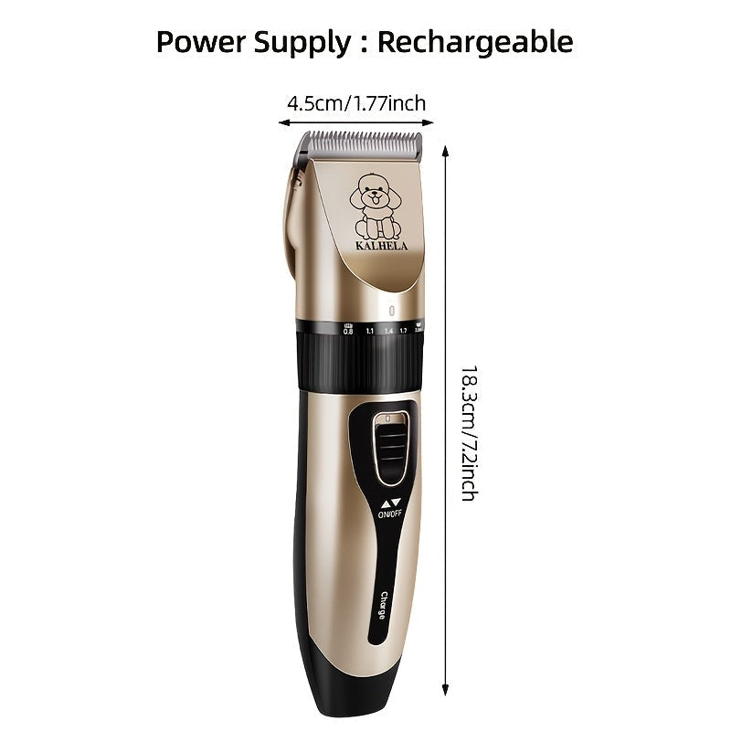 USB Rechargeable Wireless Pet Hair Trimmer for Dogs and Cats - Cordless Grooming Scissors with 3.6V Low Voltage Safe Lithium Battery, Professional Pet Clipper for Home and Salon Use