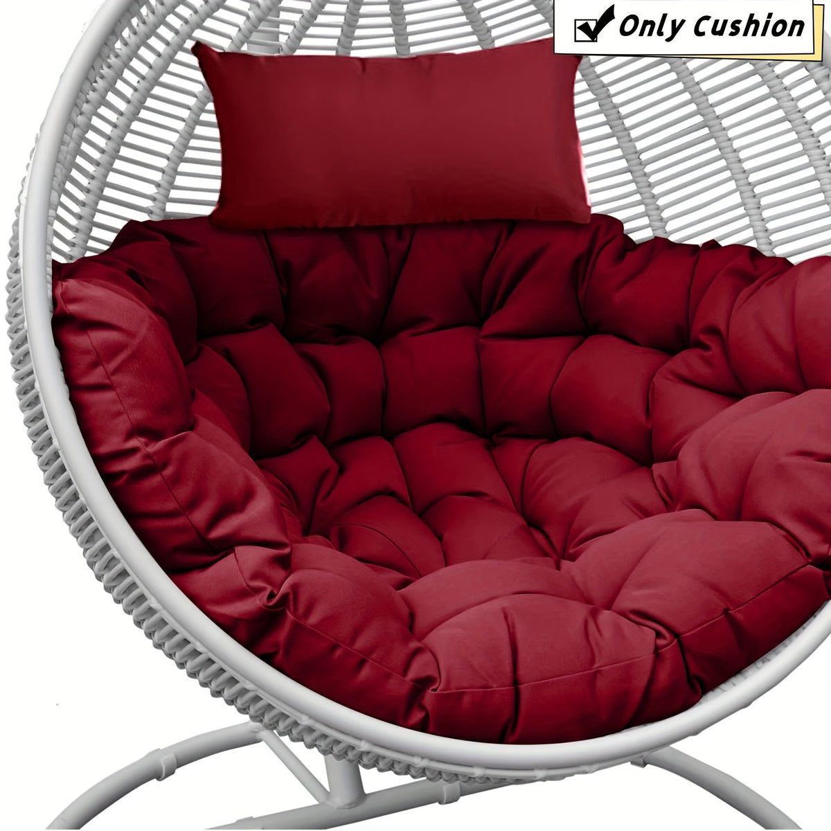 Egg Chair Cushion Only 45 In Thick Swing & Hammock Replacement Pad Water-Resistant 6D PP Cotton Removable Liner with Headrest Indoor & Outdoor Garden Patio – 8 Colors